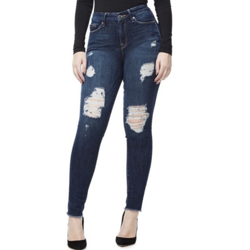 Good American Good Legs Raw Edge Jeans
